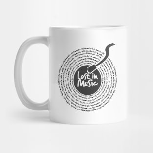 'Lost In Music' Awesome Music Vinyl Gift Mug